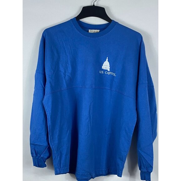 Vintage Spirit U.S. Capitol Washington, D.C. Pullover Sweatshirt Blue M F74 - Picture 2 of 4